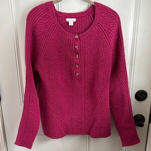 Sundance Magenta Crew Neck Sweater